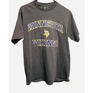 VIKINGS shirt NFL Team Apparel Minnesota Mens Graphic Tee Size Medium Gray Used